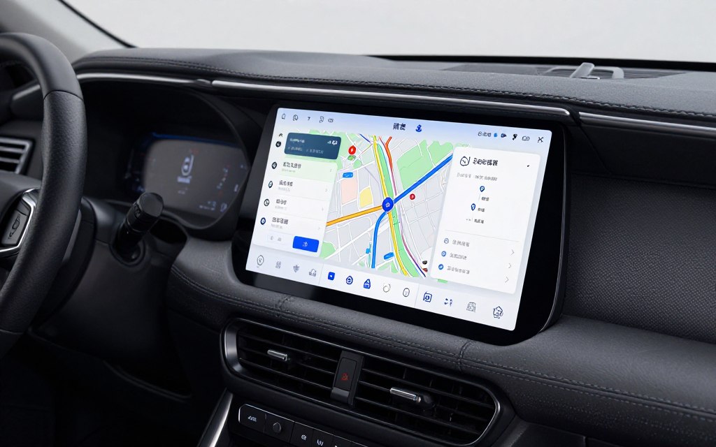 Ford Explorer infotainment screen with connected navigation features
